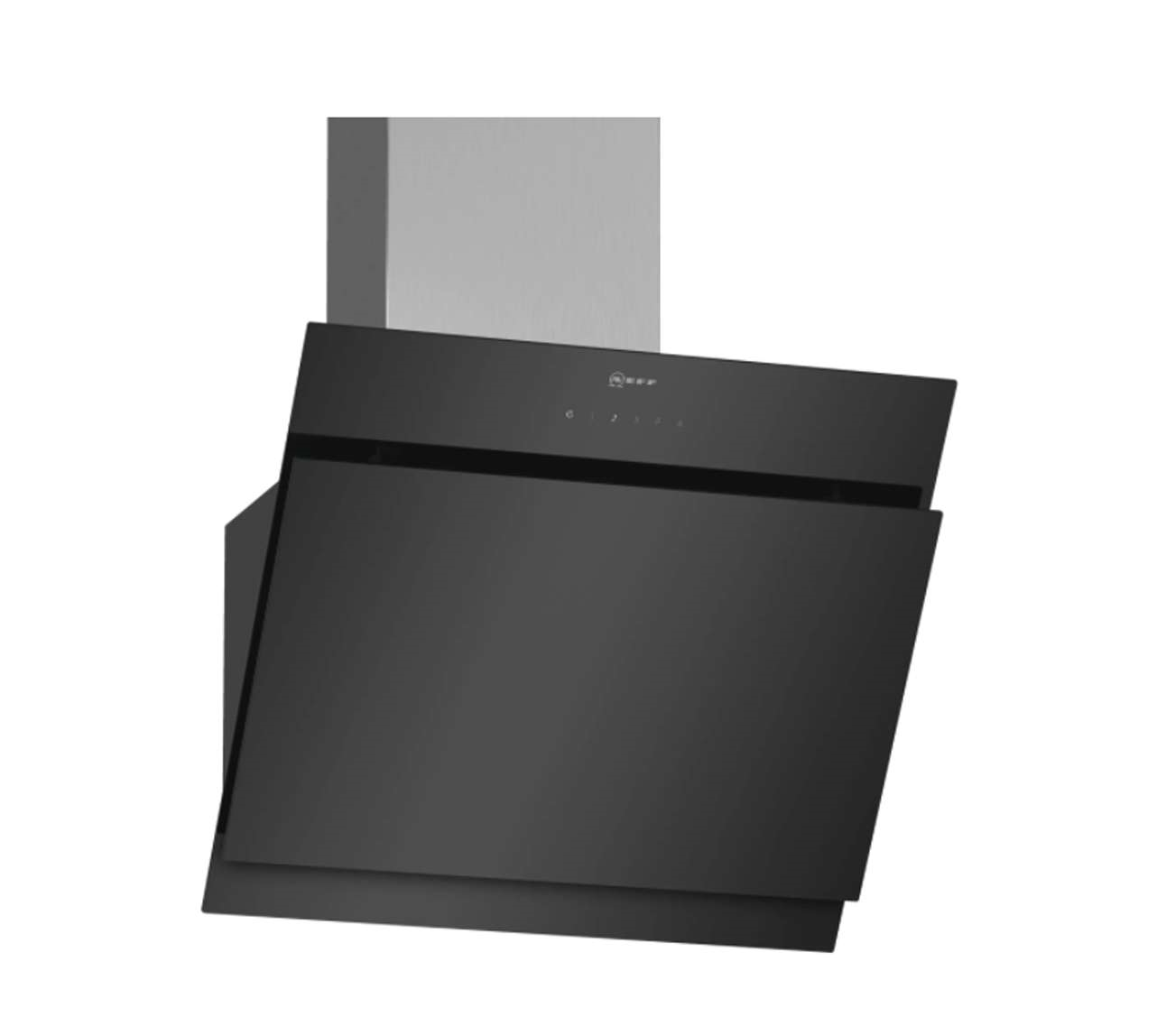 Neff D65IHM1S0B WallMounted Cooker Hood (60cm) Black Glass Savvas